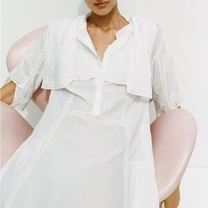 Zara White Lace Insert Night Dress